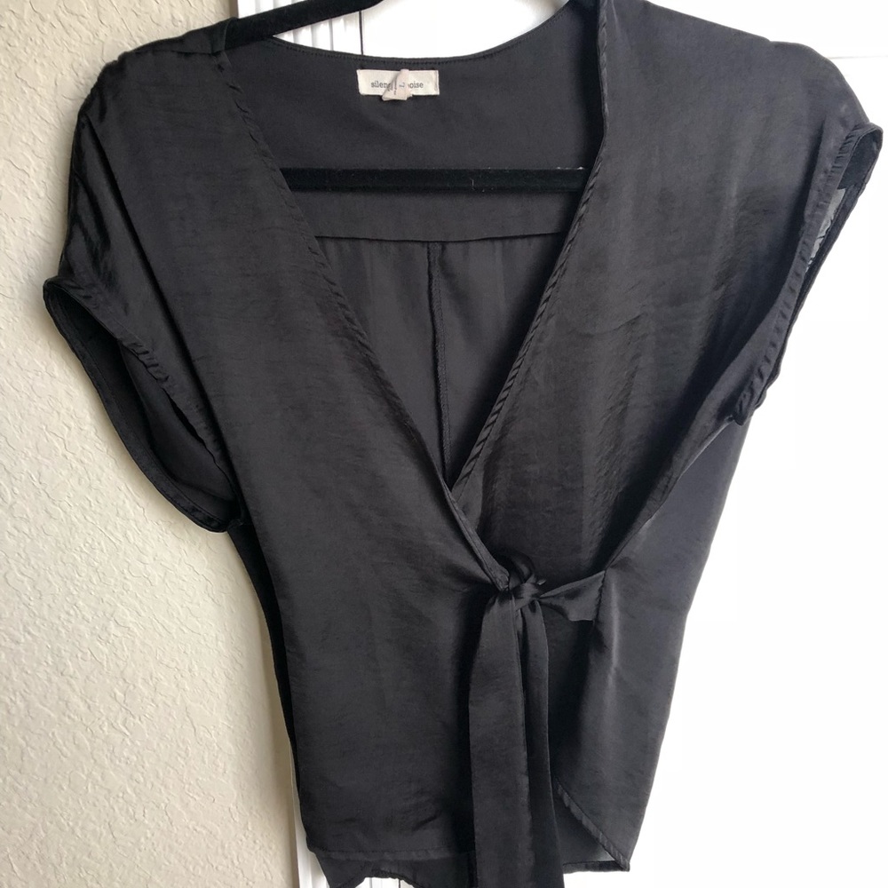 Urban Outfitters Satin Wrap Top